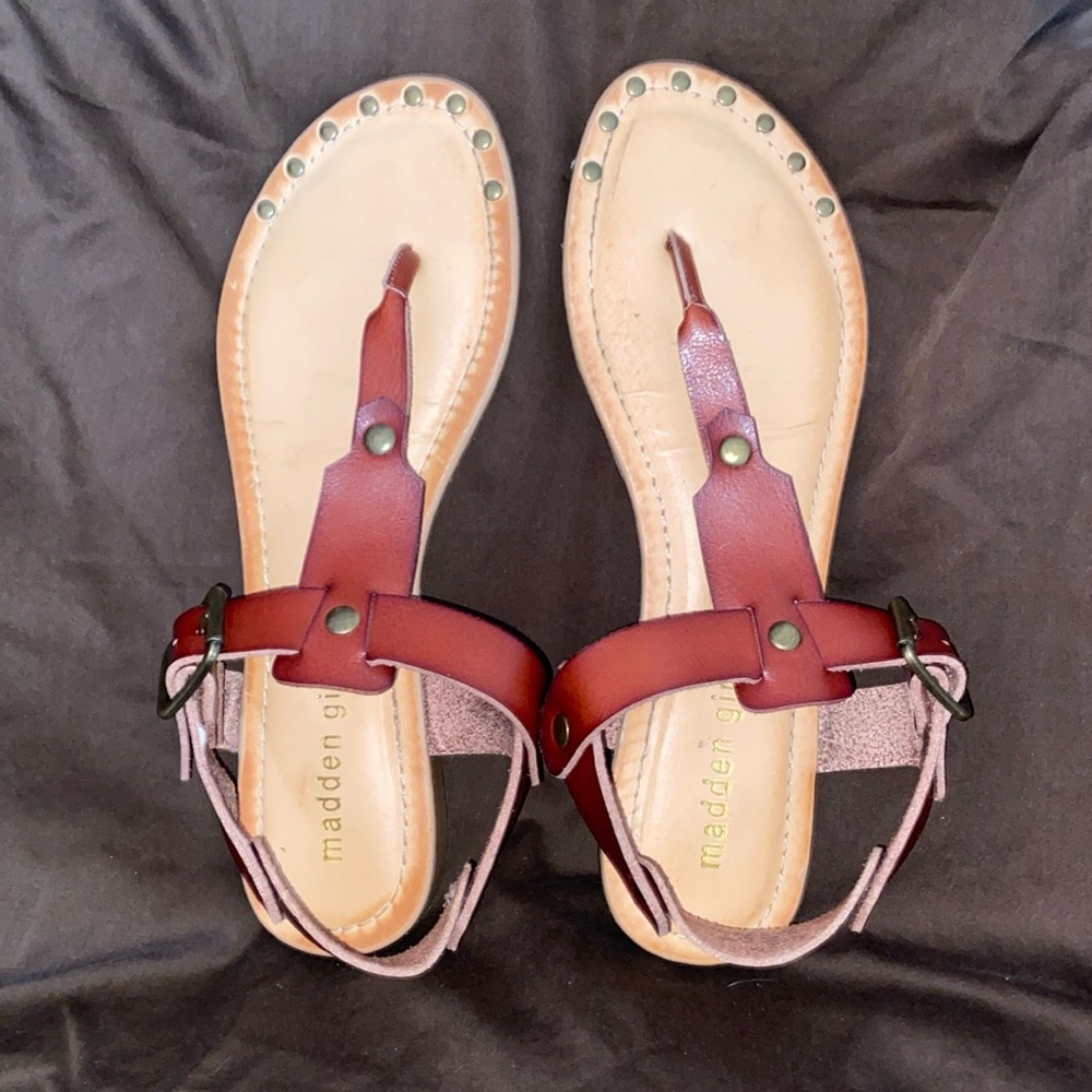 Madden Girl Brown Sandals.